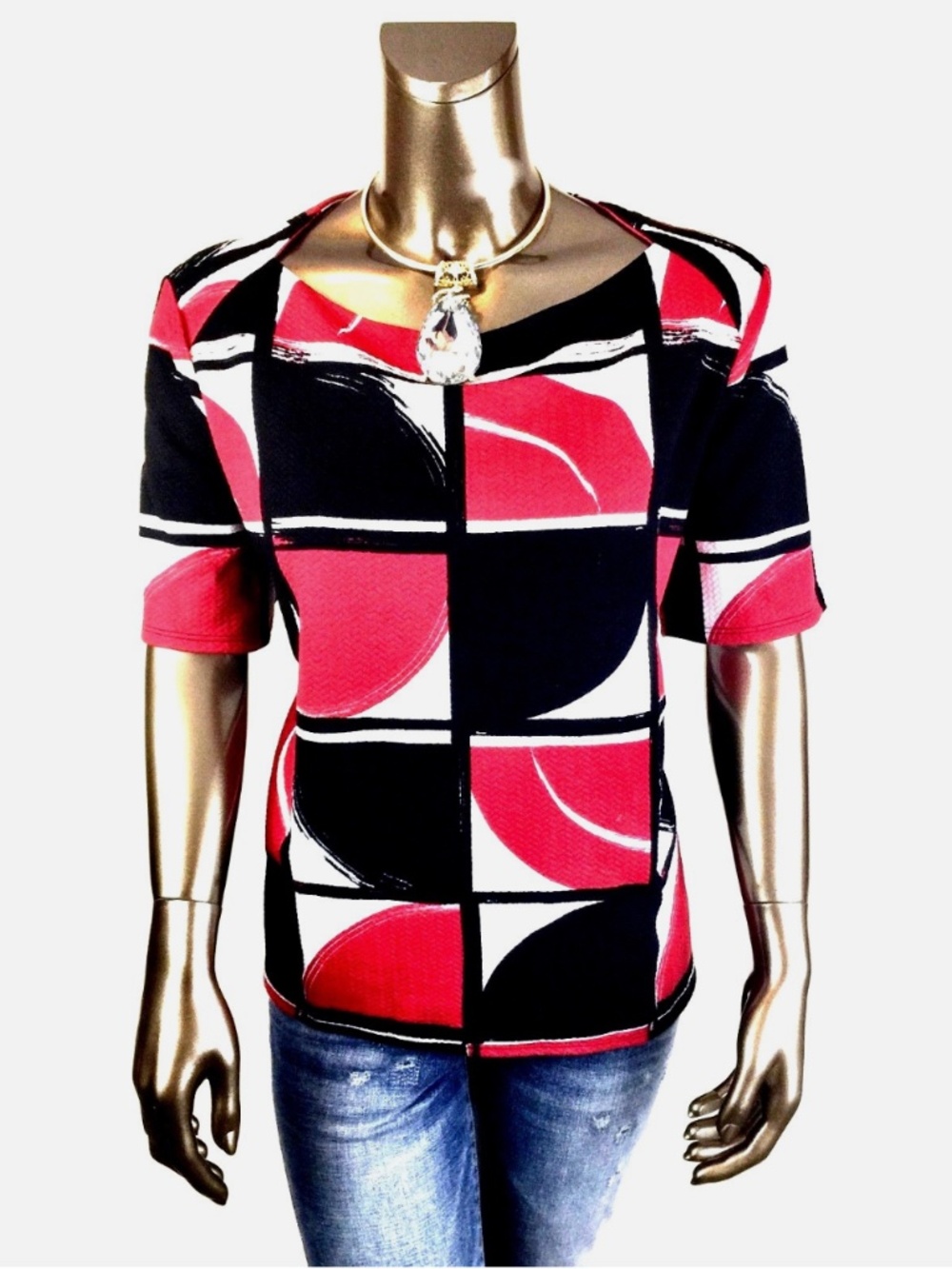 * NWT CLOSING- SALE CHICO'S $69 BOAT-NECK ELBOW-SLV LOOSE TOP SIZE 3 ( XL )